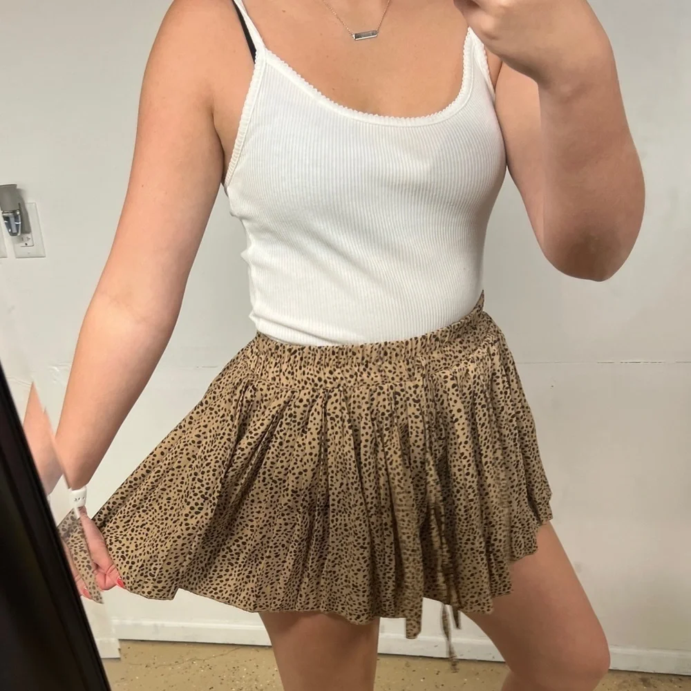 Leela & Lavender Flowy Animal Print Short
